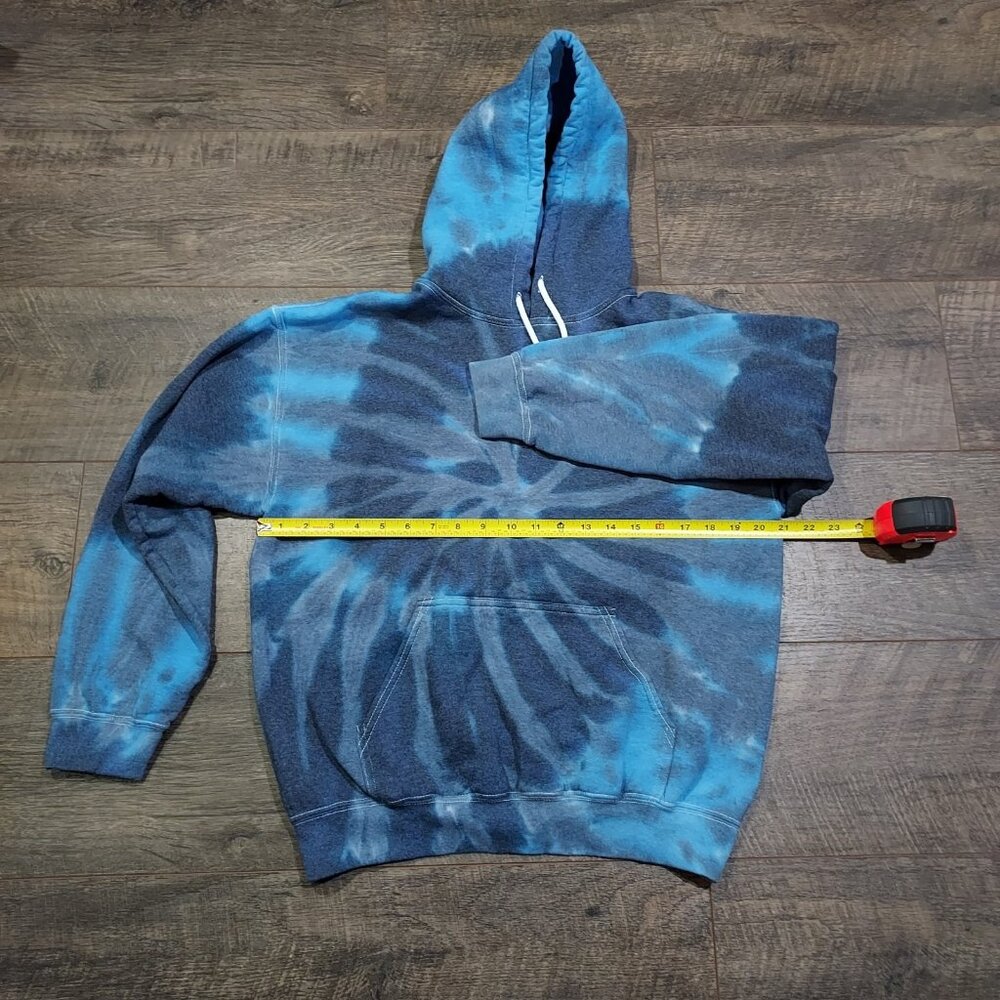 Tie Dye Hoodie Sweatshirt Pullover Gildan Heavy Blend Kangaroo Pocket Medium - Picture 9 of 10